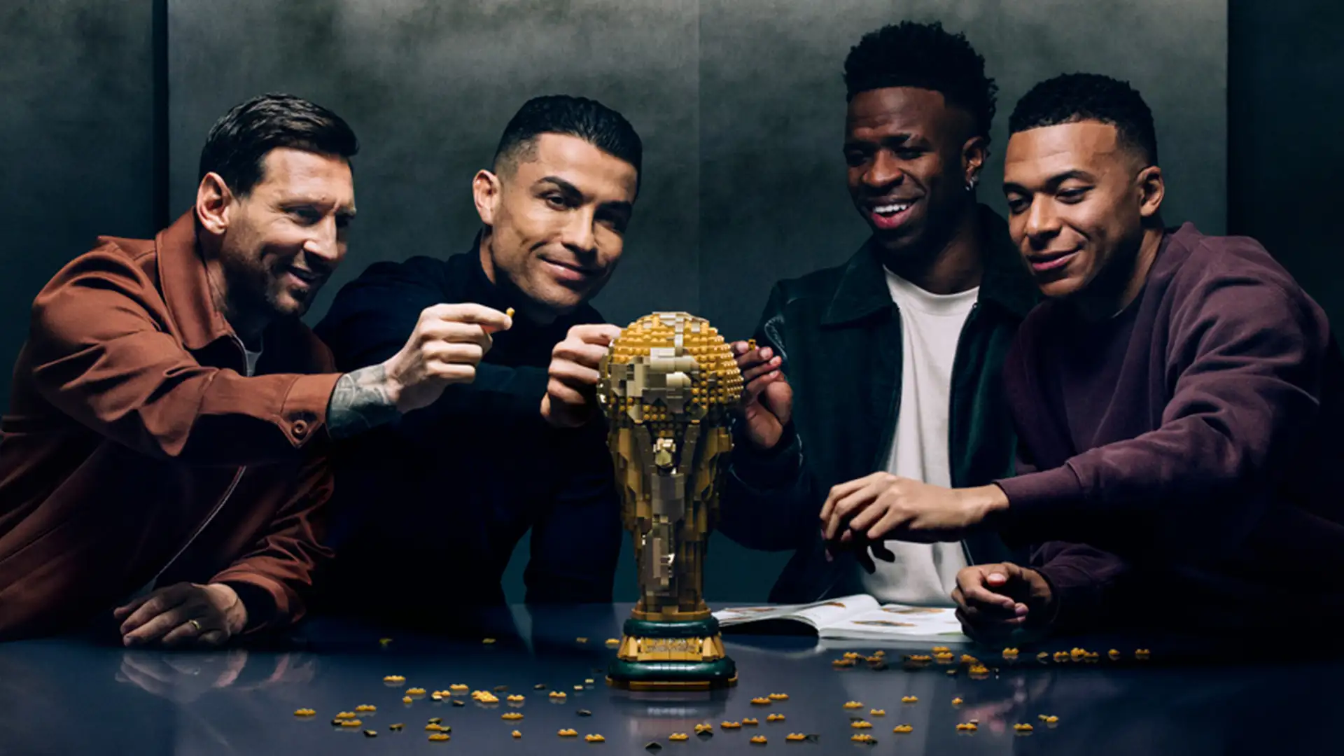 Messi, Cristiano Ronaldo, Mbappé e Vini Jr reúnem-se em campanha publicitária
